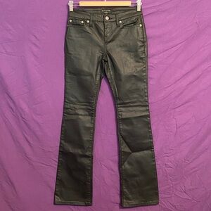 Banana Republic Shiny Black Bootcut Jeans. Petite 24/00.